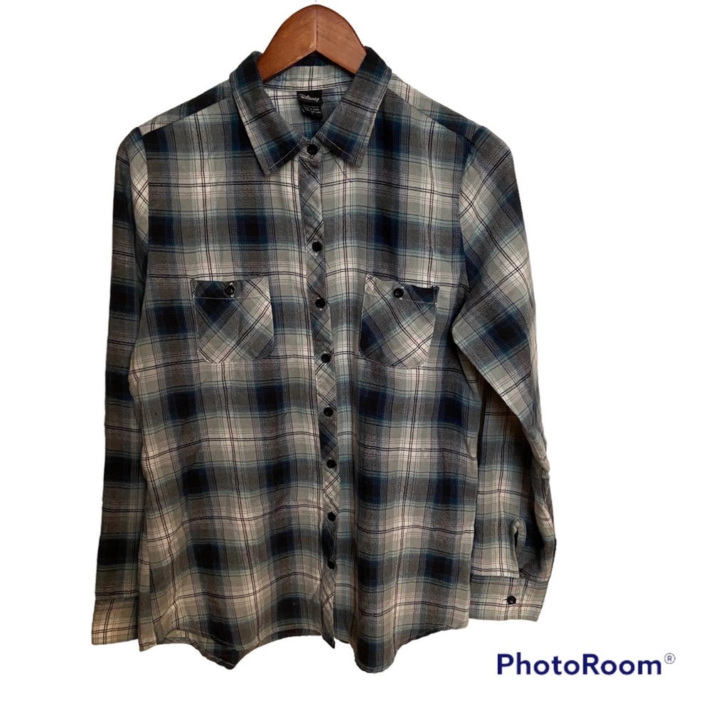 Disney Take Me to Neverland Flannel shirt - L Large - EUC